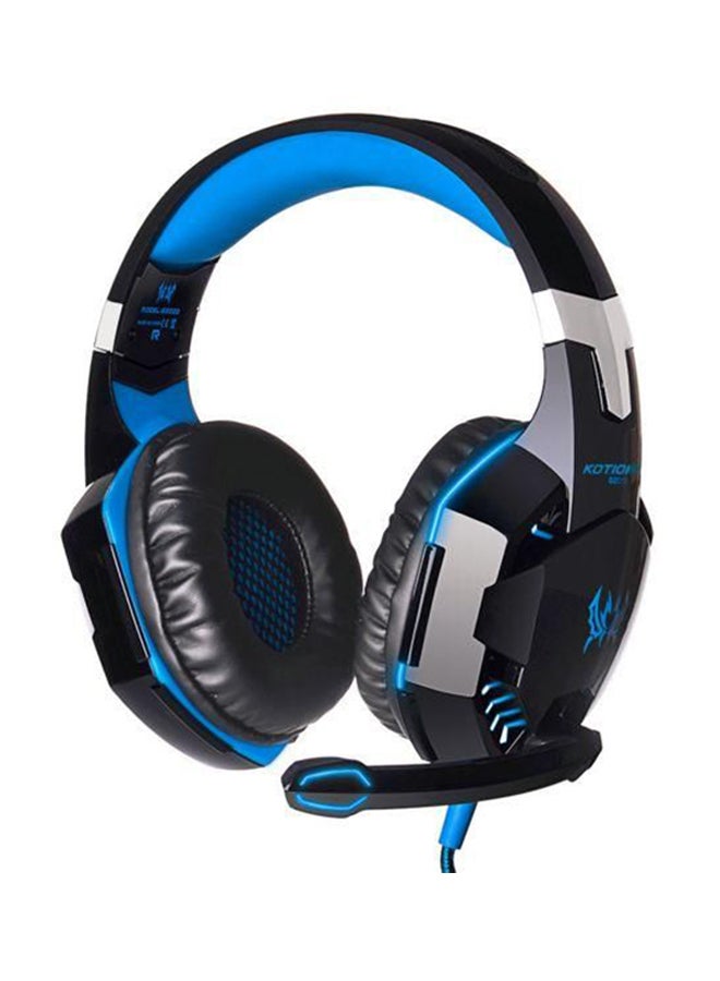 KOTION EACH Gaming Headset With Volume Control And Mic Blue - Image 1