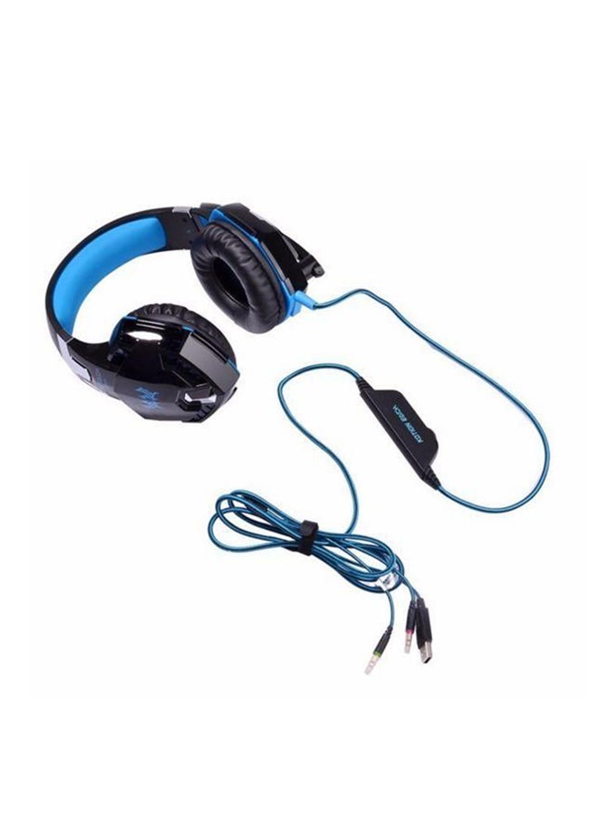 KOTION EACH Gaming Headset With Volume Control And Mic Blue - Image 3
