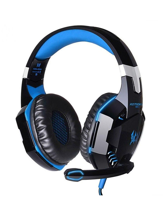 KOTION EACH G2000 Game Headphone Headset Stereo Bass Over-ear Headband Mic Black/Blue  - Image 1
