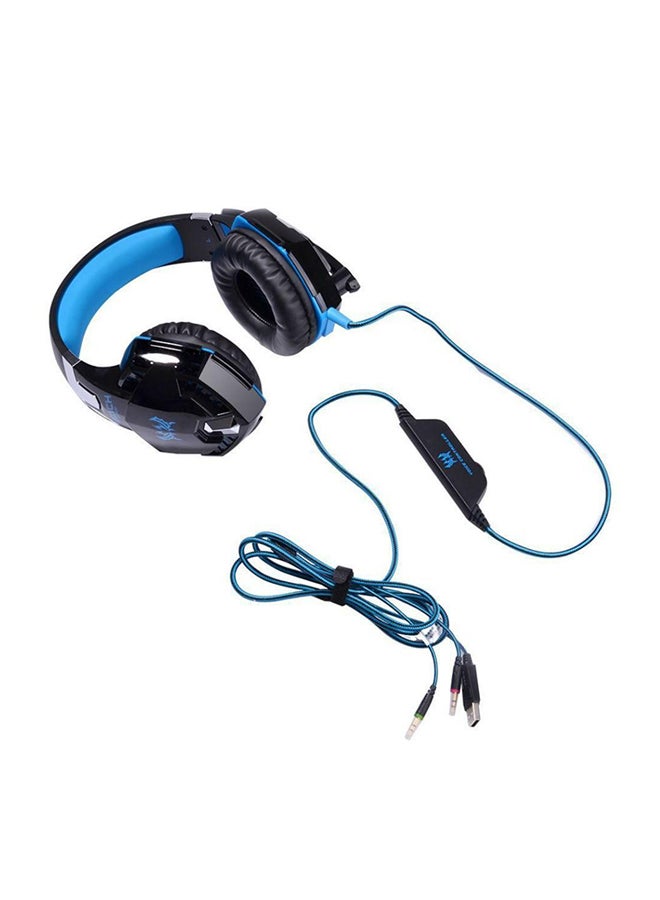 KOTION EACH G2000 Game Headphone Headset Stereo Bass Over-ear Headband Mic Black/Blue  - Image 4
