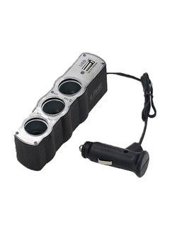 Cigarette Lighter Socket With USB Charger Adapter Car Kit