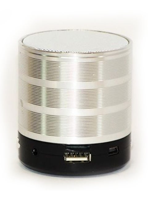 Portable Wireless Bluetooth Speaker With Fm Radio Silver