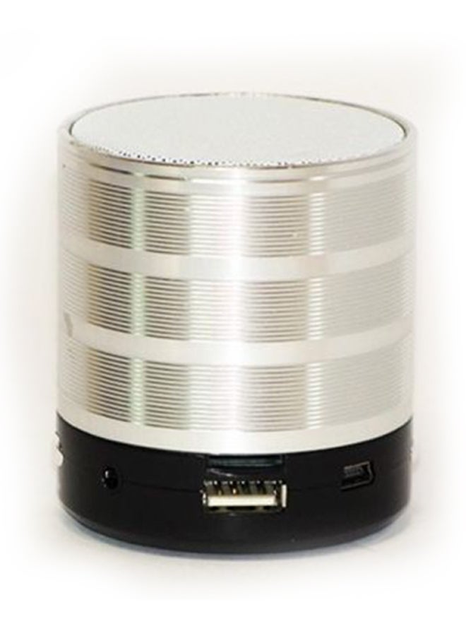 Portable Wireless Bluetooth Speaker With Fm Radio Silver