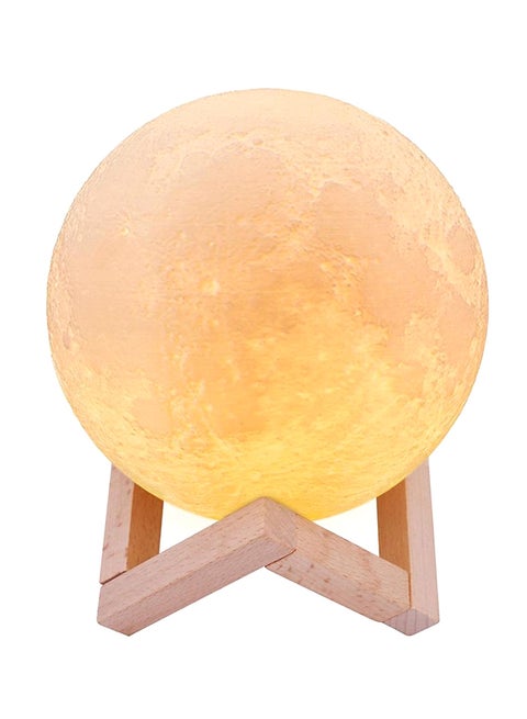 Rechargeable Touch Two-Color 3D Moon LED Lamp Light White