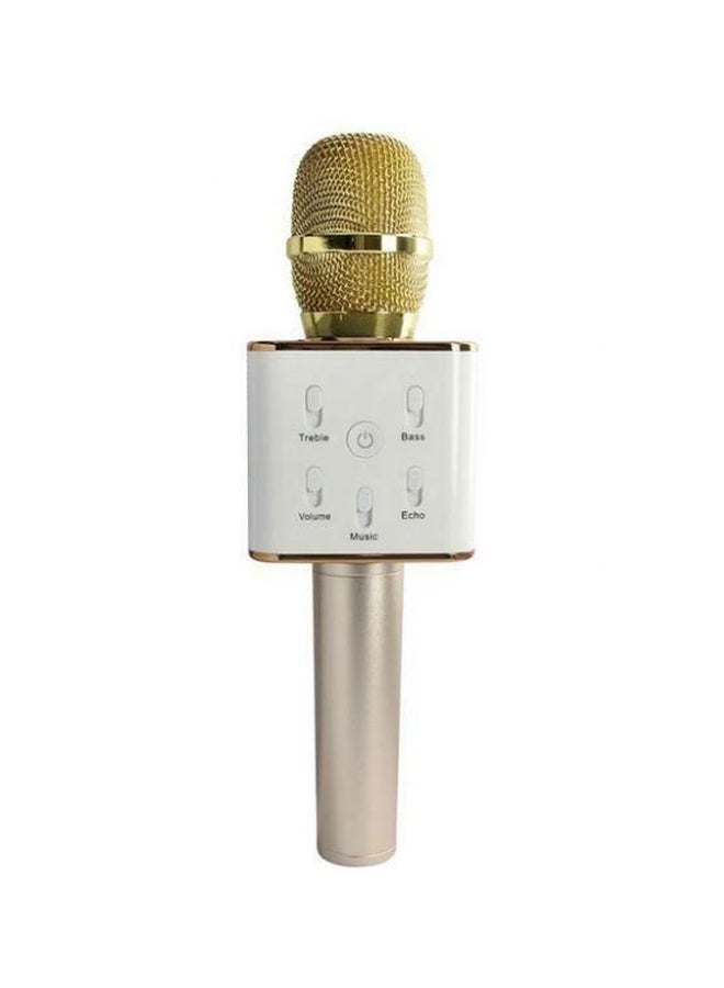 2-In-1 Karaoke Bluetooth Wireless Microphone Q7 Gold - Image 1