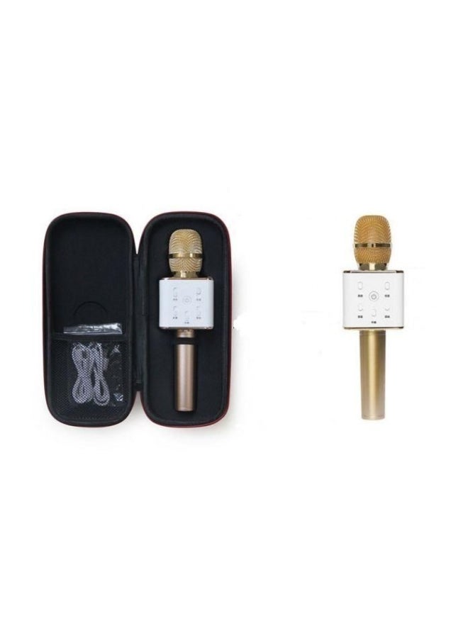 2-In-1 Karaoke Bluetooth Wireless Microphone Q7 Gold - Image 4
