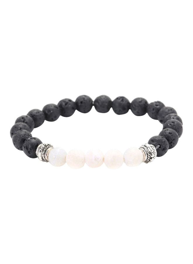 Fashion Street - Agate And Howlite Bead Bracelet - Image 1