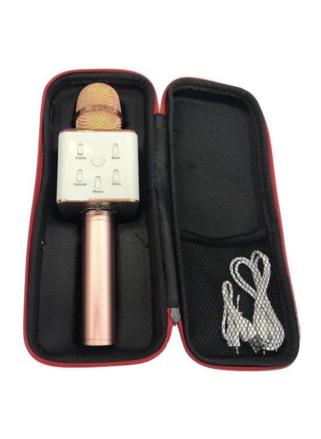 Q7 Wireless Karaoke Microphone Brown/White  - Image 2