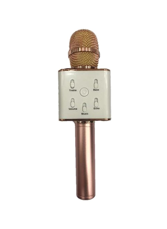 Q7 Wireless Karaoke Microphone Brown/White  - Image 1