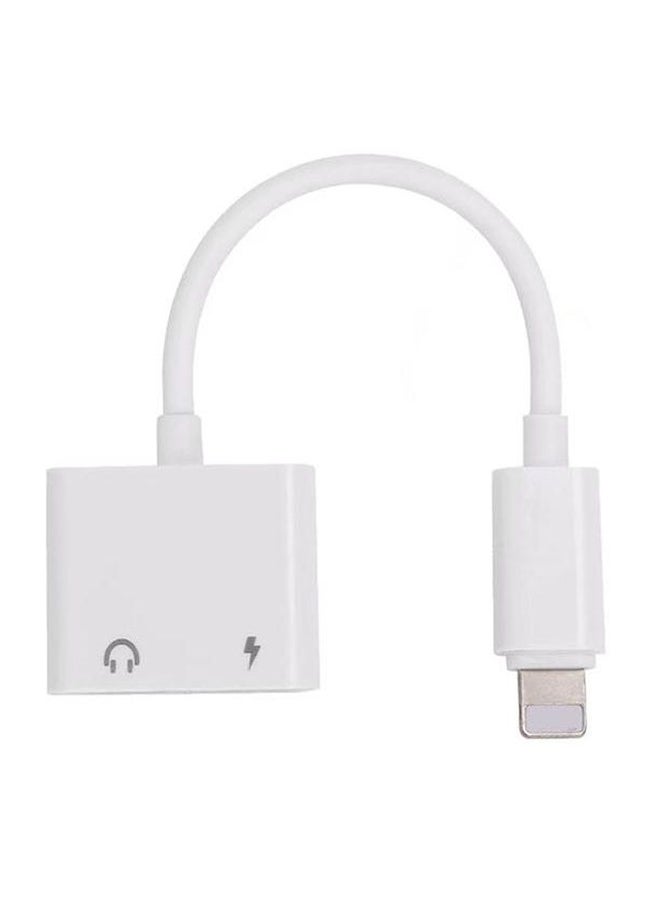 Generic - 2-in-1 Apple iPhone Lightning Port Splitter White - Image 1
