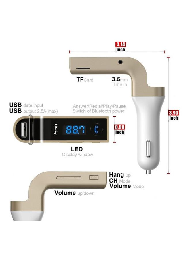 شاحن محمول ولاسلكي للسيارة بتقنية البلوتوث - Image 3