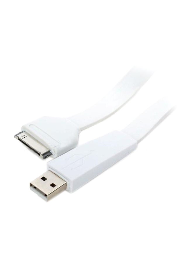 كابل شحن USB لهاتف آيفون 4 طراز ET-201B أبيض