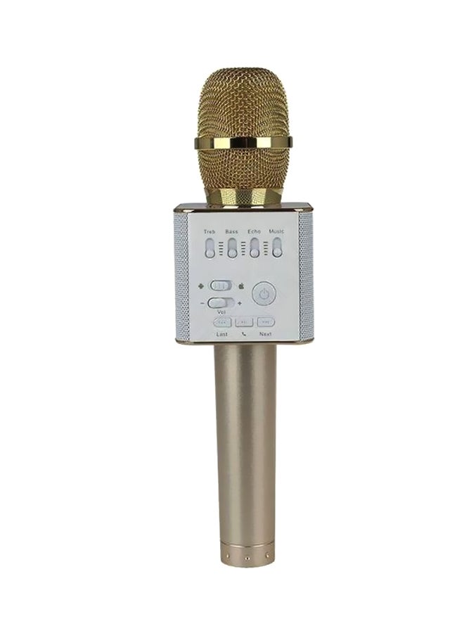 Generic Q9 Wireless Karaoke Microphone 2724343566716 Gold/White 