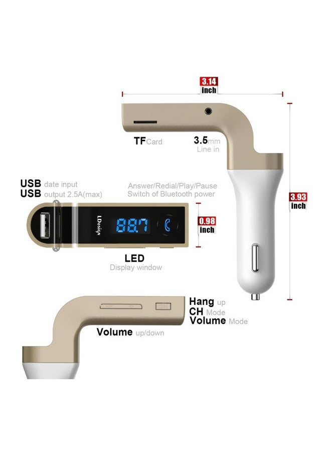 شاحن محمول بمنفذ USB للسيارة مع مستقبل FM - Image 2