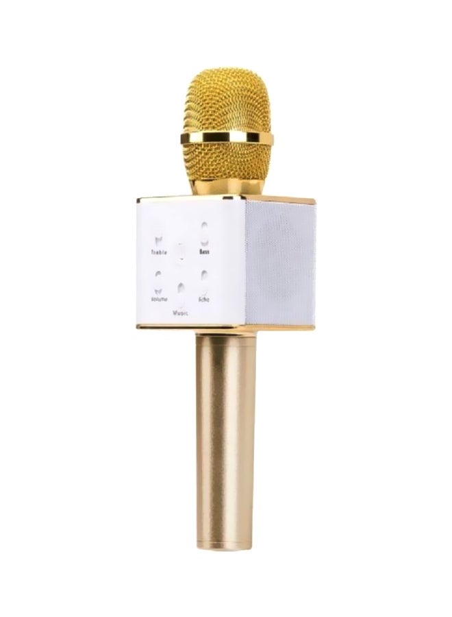 Q7 Wireless Karaoke Microphone Gold/White