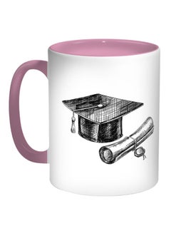 Graduation Day Printed Coffee Mug Black/Pink/White
