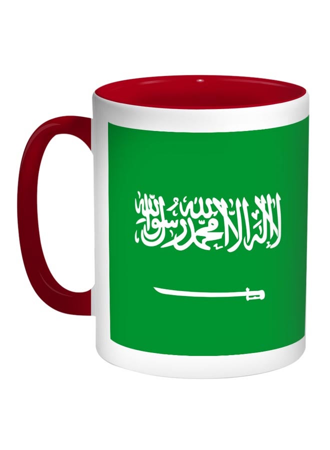 قدح قهوة - المملكة العربية السعودية أحمر/أخضر/أبيض
