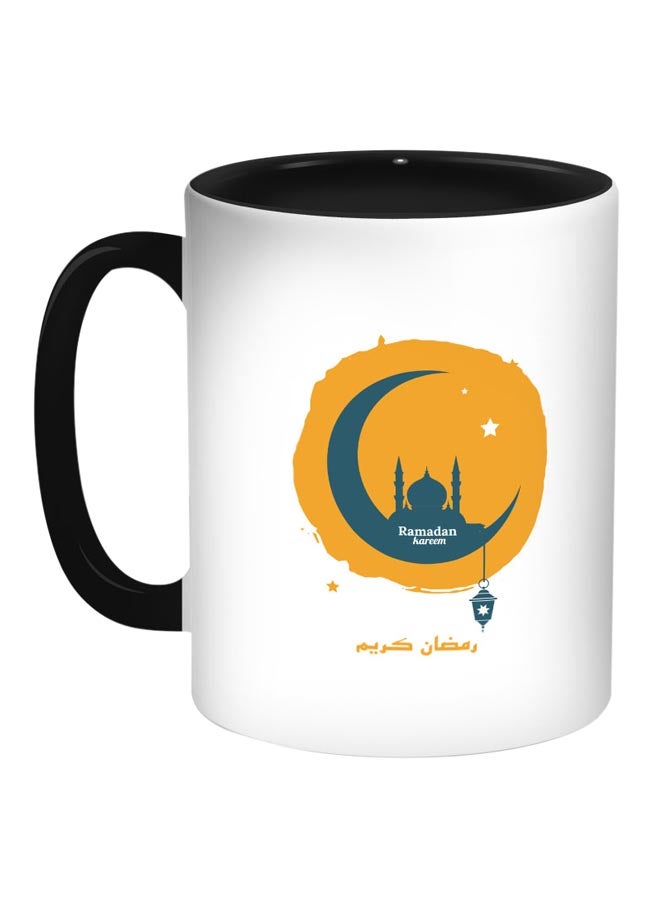 Ramadan Kareem Printed Coffee Mug White/Yellow/Black