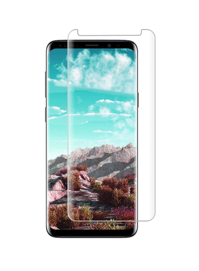 موز واقي شاشة من الزجاج المقوى لهاتف سامسونج جلاكسي S9+‎ شفاف