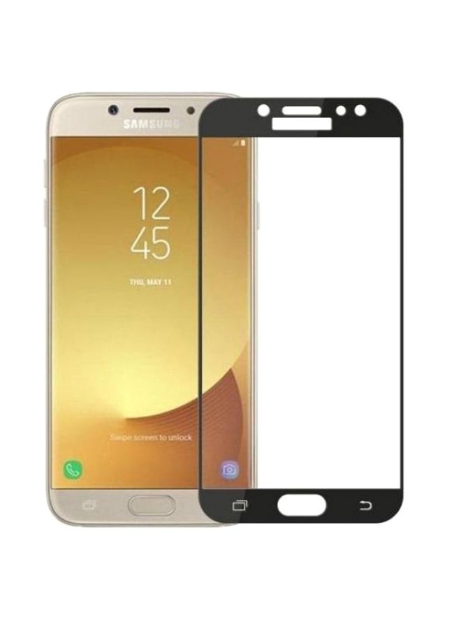 Muzz Tempered Glass Screen Protector For Samsung Galaxy J7 Pro Black/Clear 