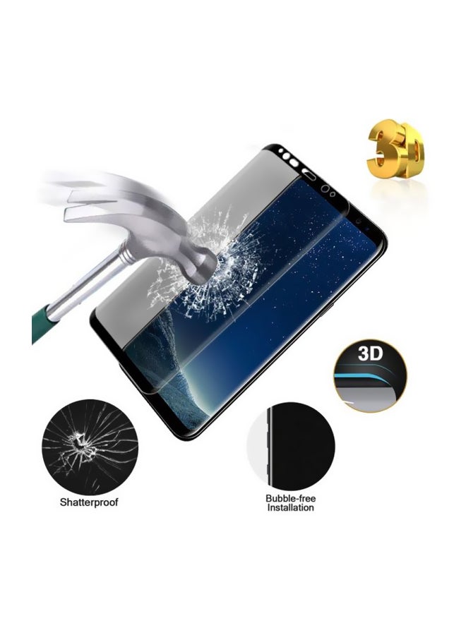 Muzz 3D Tempered Glass Screen Protector For Samsung Galaxy S9 Grey/Black - Image 2