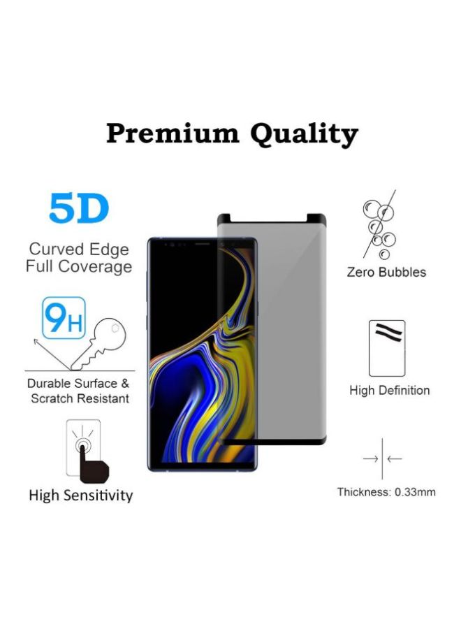 Muzz 5D Privacy Tempered Glass Screen Protector For Samsung Galaxy Note 9 Grey - Image 3
