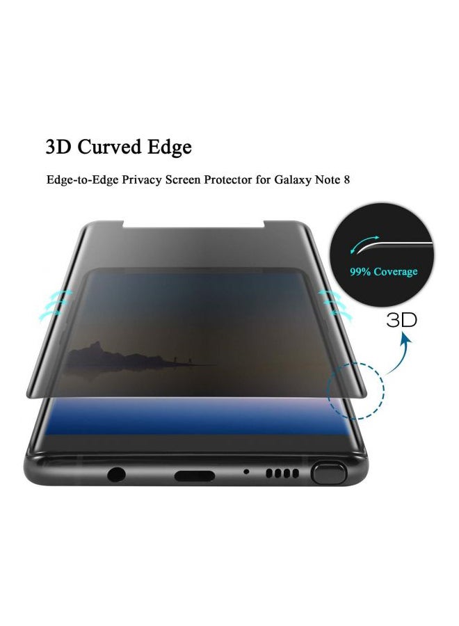 موز لاصقة حماية للشاشة مضادة للتجسس لهاتف سامسونج جالاكسي نوت 8 أسود - Image 2