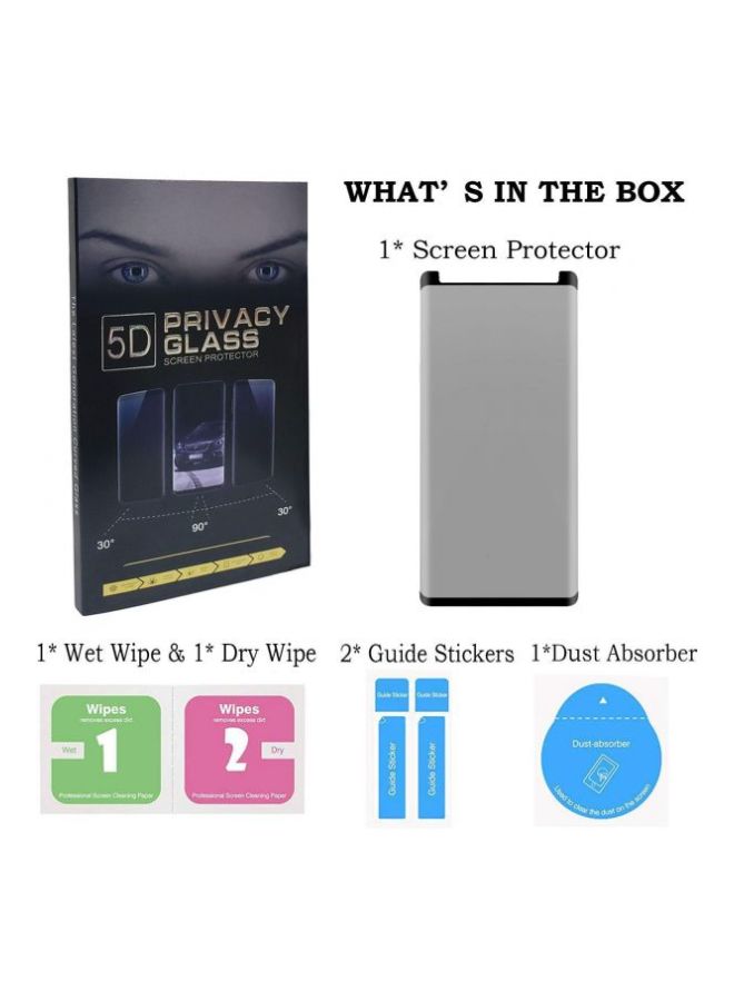 Muzz 5D Privacy Tempered Glass Screen Protector For Samsung Galaxy Note 9 Grey - Image 4