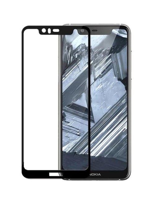 Tempered Glass Screen Protector For Nokia X5/5.1 Plus Black/Clear