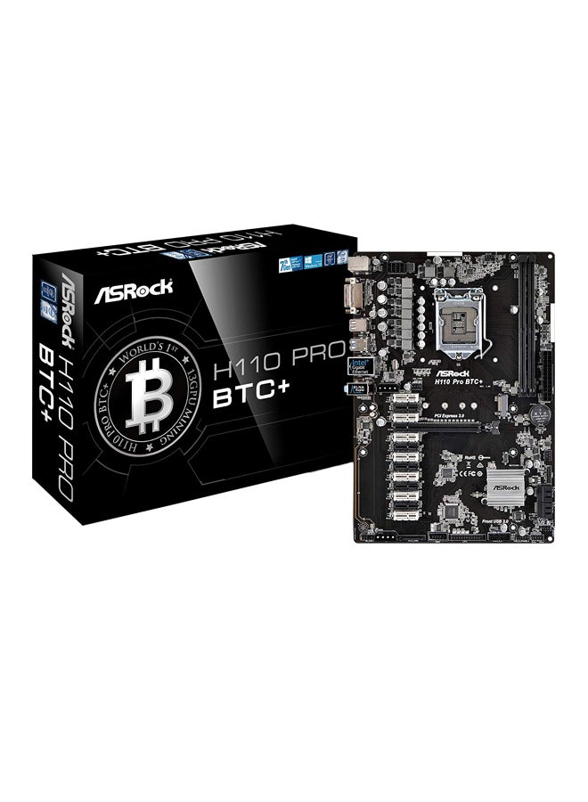 ASRock - H110 Pro Btc+ Motherboard With 13 Pcie Gpu Support - Image 1