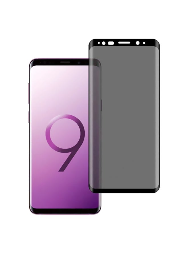 واقي شاشة من الزجاج المقوى لهاتف سامسونج جالاكسي S9 رمادي/أسود