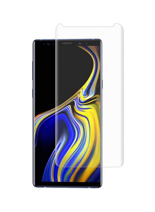 لاصقة حماية للشاشة مصنوعة من الزجاج المقوى لهاتف سامسونج جالاكسي Note9 شفاف