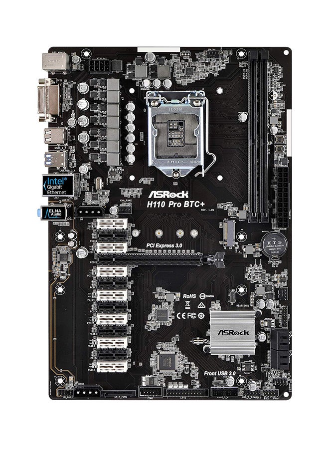 ASRock - H110 Pro Btc+ Motherboard With 13 Pcie Gpu Support - Image 1