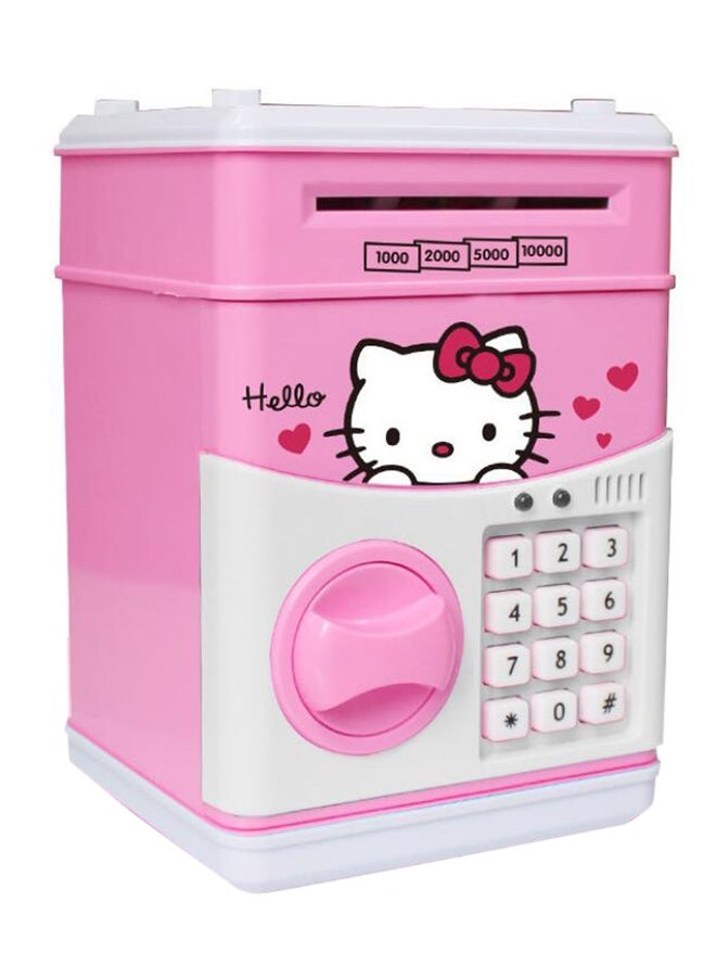 Generic - Kitty Cat Design Bank Password Protected And Manual Lock Unlock Key - Image 1