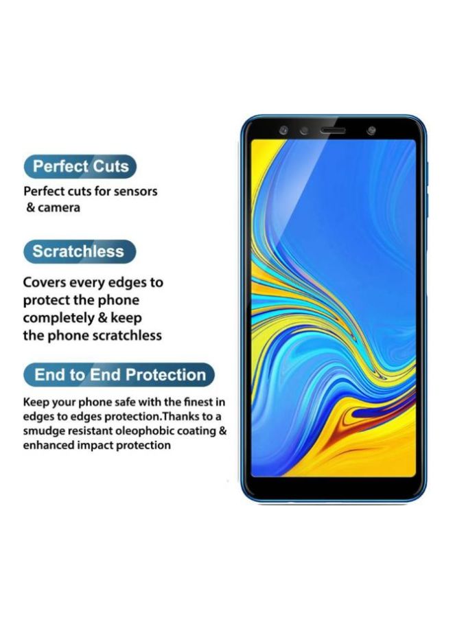 Muzz 5D Tempered Glass Screen Protector For Samsung Galaxy A9 (2019) Clear/Black - Image 3