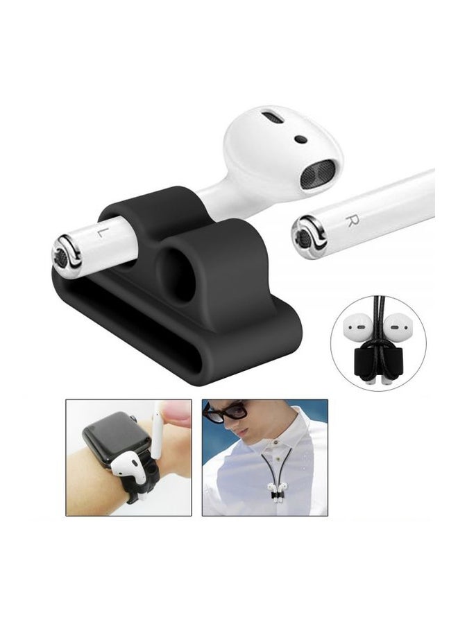 Silicone Protective AirPods Holder Black - Image 2