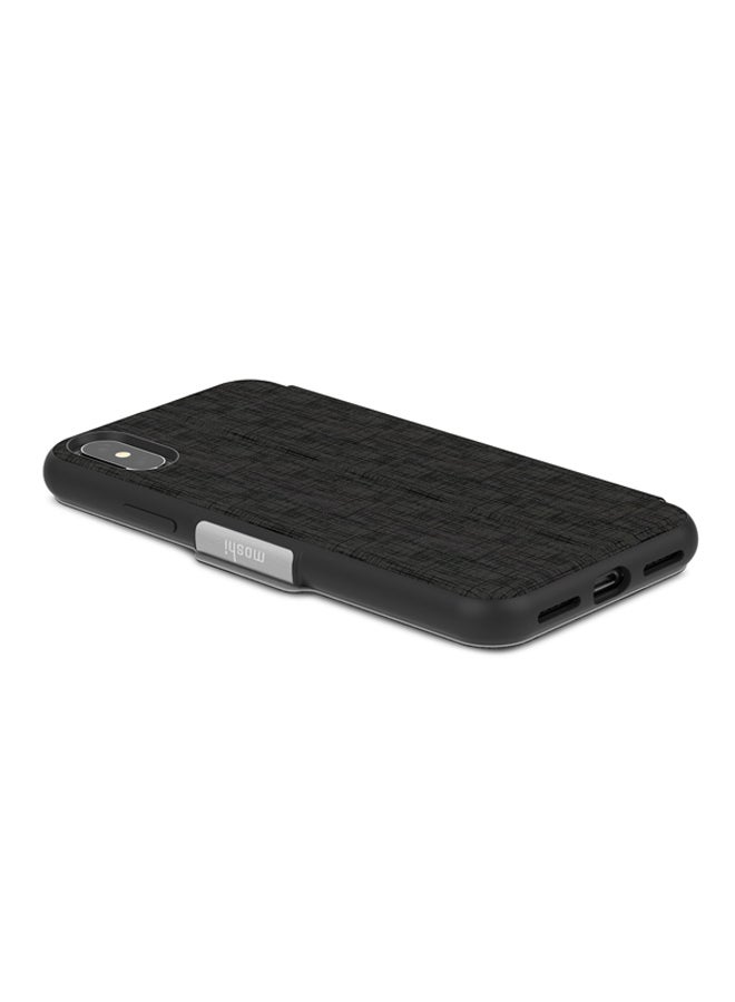 Moshi Protective Flip Cover For Apple iPhone X Metro Black - Image 3