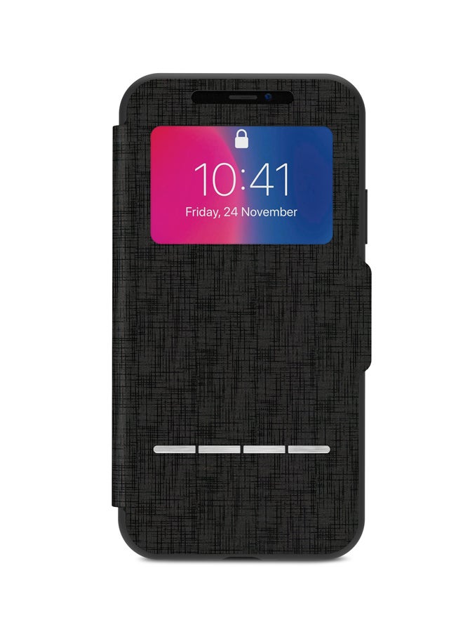 Moshi Protective Flip Cover For Apple iPhone X Metro Black - Image 1