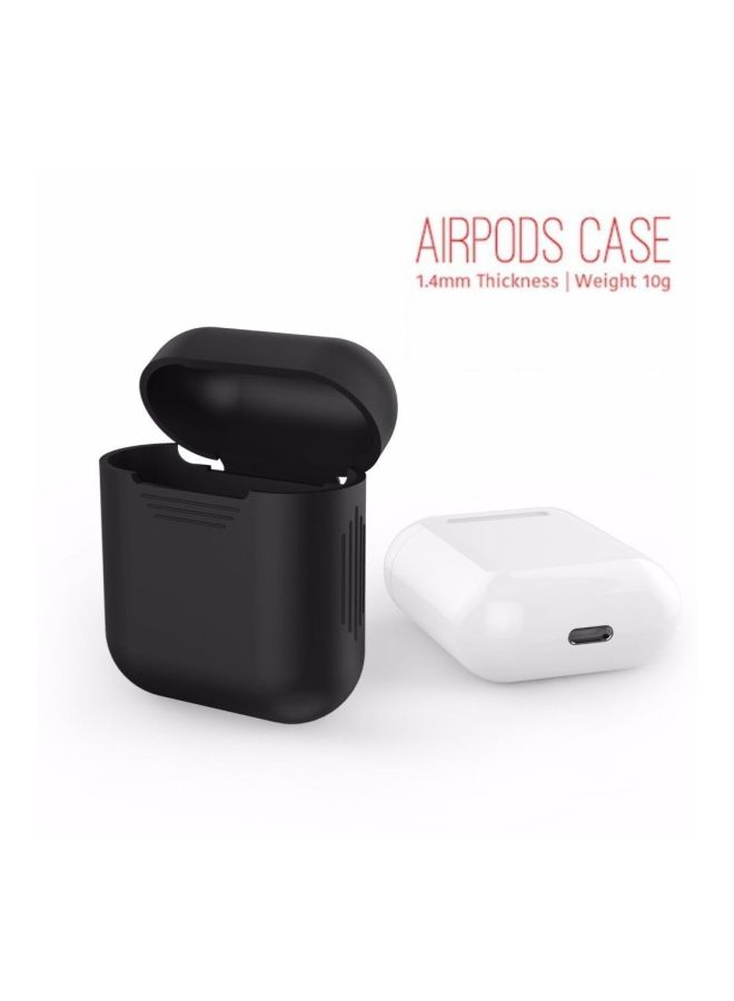 Protective Case Cover For Apple AirPods Black - Image 4