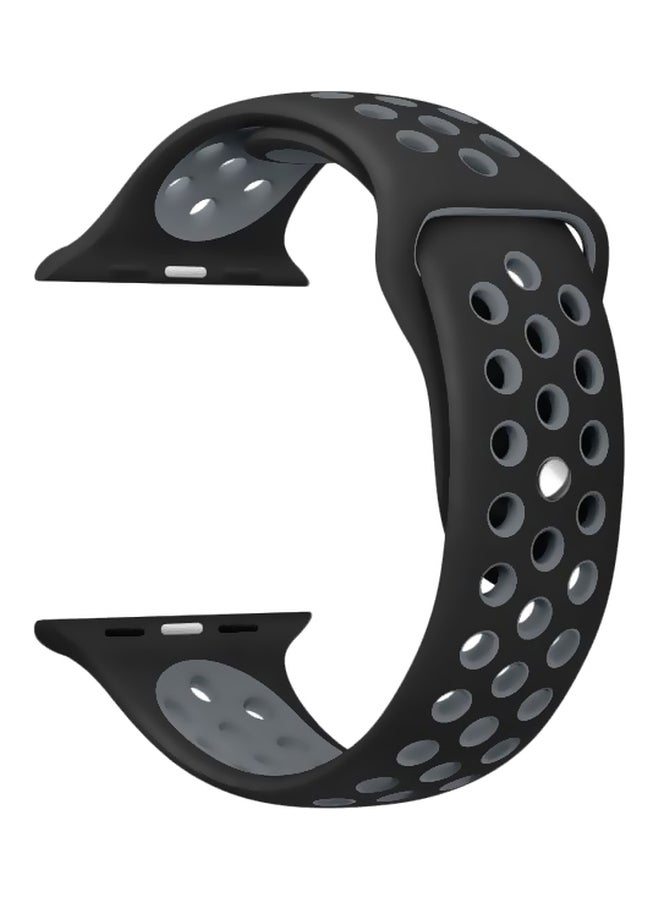 Replacement Band For Apple Watch Series 4 44mm Black/Grey - Image 1