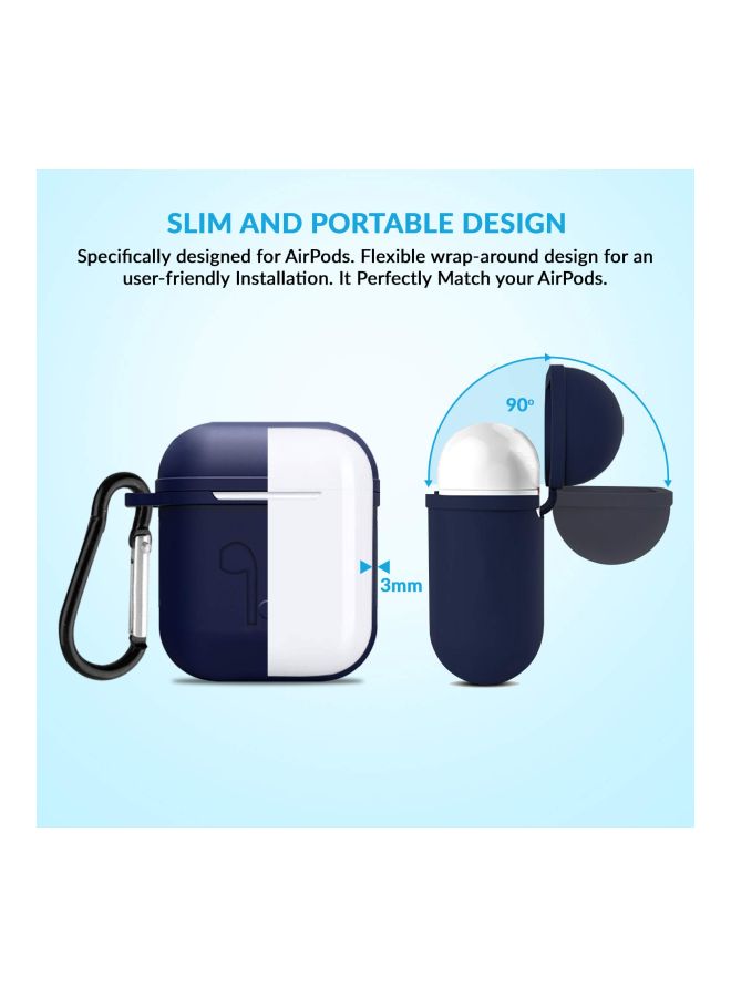 Protective Case Cover For Apple AirPods Blue - Image 4