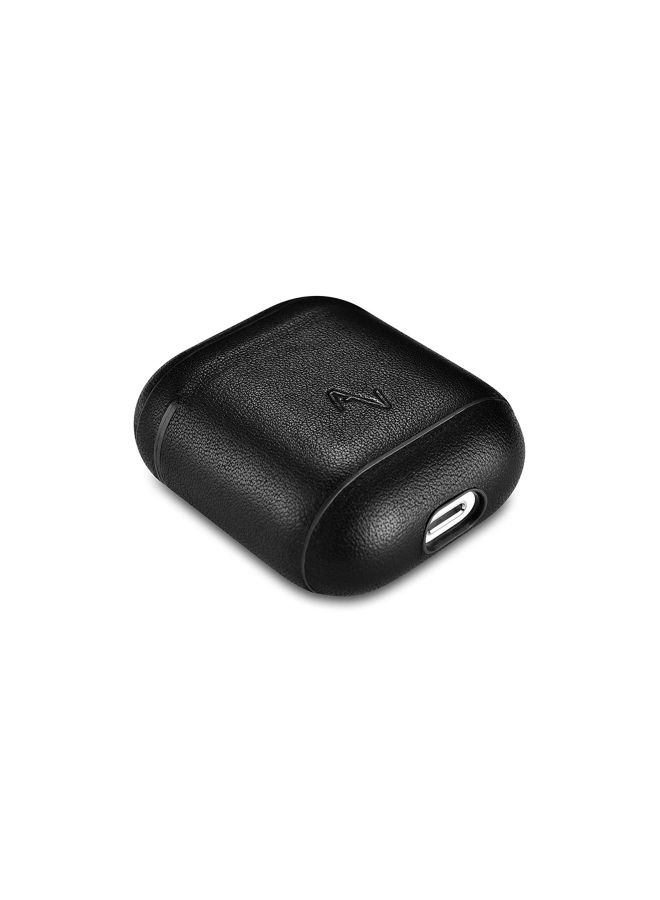 Leather Protective Case For Apple AirPods Black - Image 4