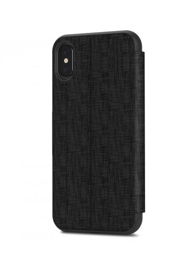 Moshi Protective Flip Cover For Apple iPhone X Metro Black - Image 2