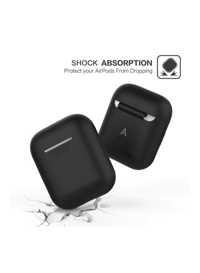 Protective Case Cover For Apple AirPods Black - Image 4