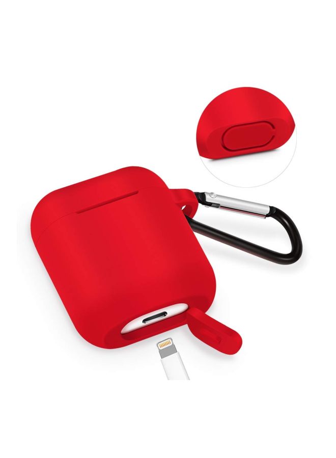 Protective Case Cover For Apple AirPods Red - Image 3