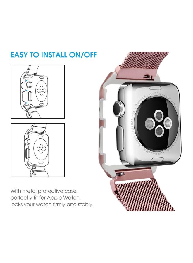 Replacement Band For Apple Watch 42mm Rose Gold - Image 3