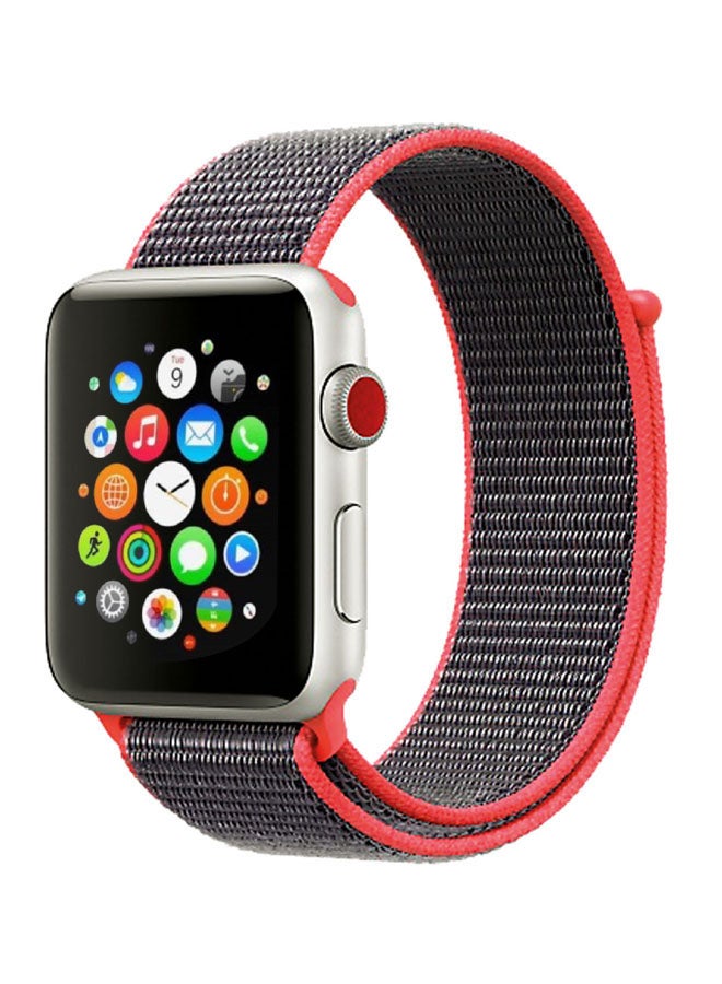 SBAQ Replacement Strap For Apple Watch 42mm Grey/Pink