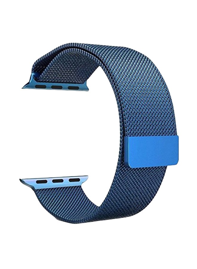 Generic - Replacement Stainless Steel Band For Apple Watch Series 4 44mm Blue - Image 1