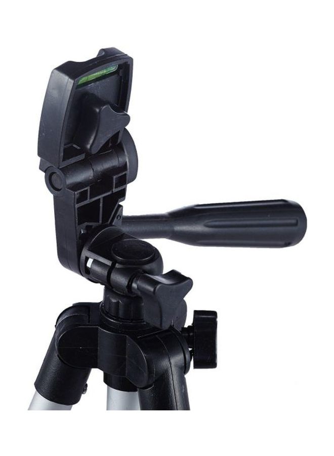 Generic Foldable Camera Tripod With Mobile Clip Holder Silver/Black  - Image 2