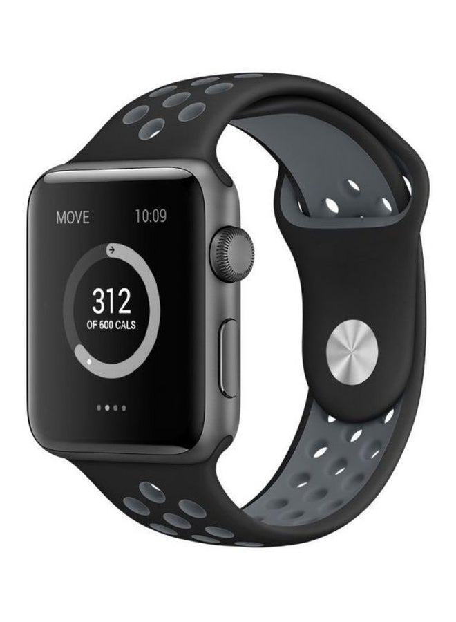 Replacement Band For Apple Watch Series 4 44mm Black/Grey - Image 2